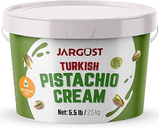 Bulk Pistachio Cream Spread 5.5 LB (2.5 kg) – Premium Turkish Pistachio Butter, Perfect for Dubai Chocolate Bar Kit, Gourmet Paste for Desserts, Breakfast, & Indulgent Treats