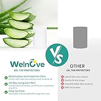 Vista 3 de Welnove Protectores de dedos – Paquete de 12 fundas de silicona con infusión de extracto de aloe vera, cubiertas para dedos para dedos de martillo