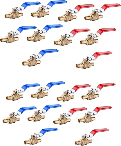 Miniatura 17 de Paquete de 2 EFIELD Válvula de bola de cierre de puerto completo de 1 pulgada de cobre prensado para agua caliente y fría, agua potable, NSF/ANSI
