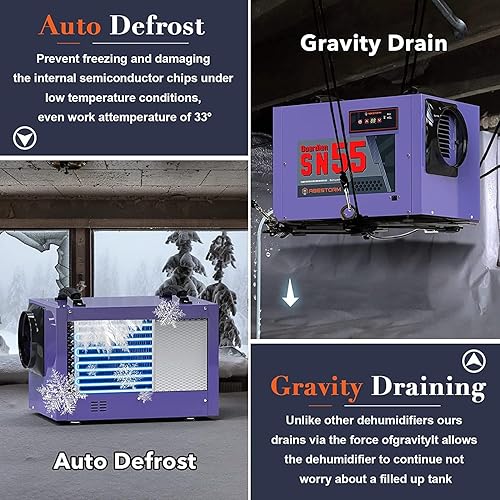 Miniatura 2 de Abestorm Kits colgantes para deshumidificadores de espacio de arrastre y sótano, manera fácil de subir y bajar el deshumidificador, ayuda a reducir