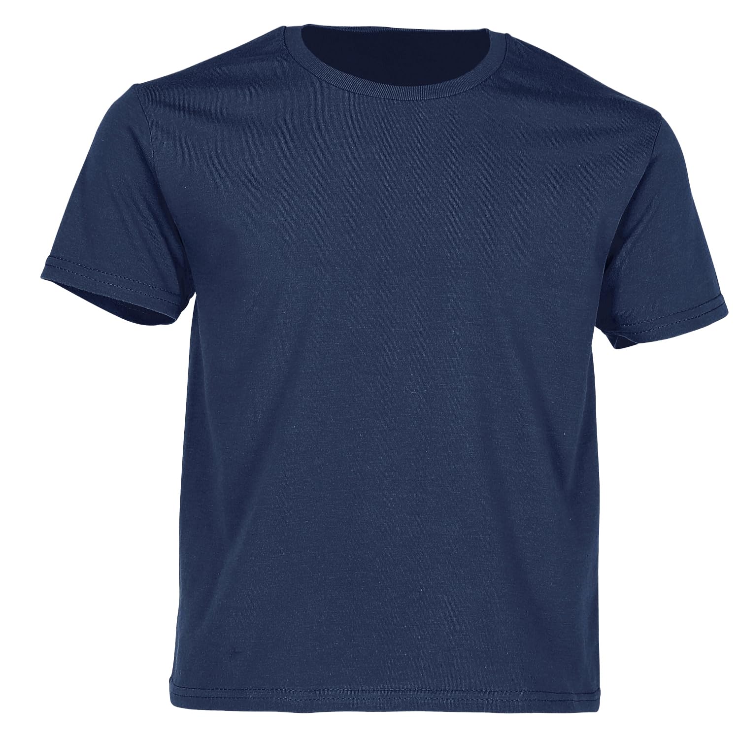 Fruit Of The Loom Unisex Navy Original Short Sleeve T-Shirt In | Size: 5-6 Years