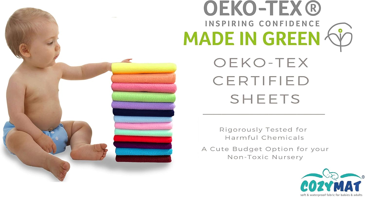 Cozymat Waterproof, Breathable, Reusable Mat / Underpad / Absorbent Sheets / Mattress Protector (Size: 140 x 100 Centimeter, FIROZA) : Baby