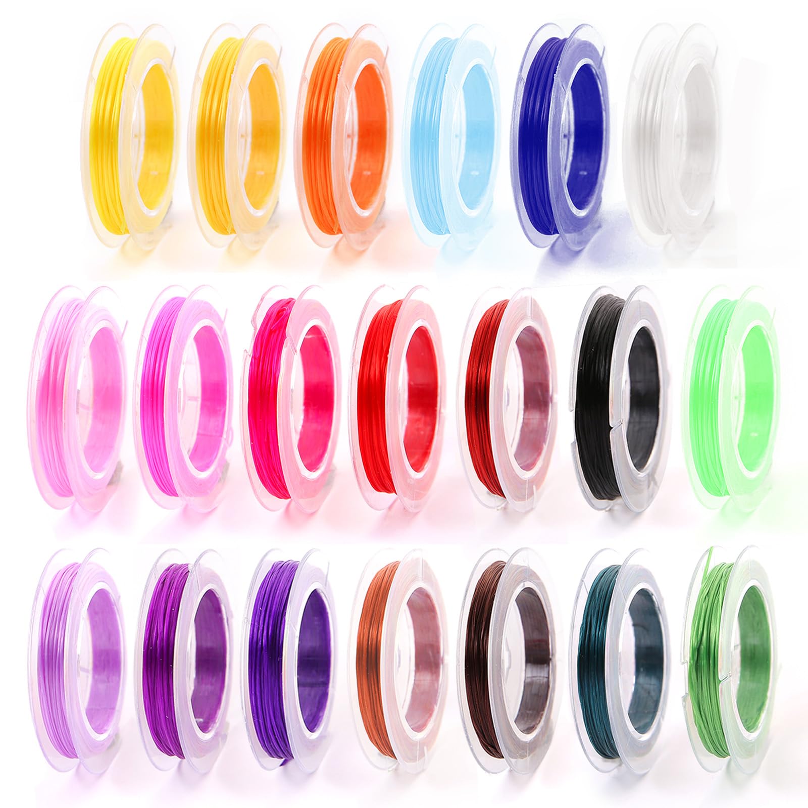 14 Volumes Fil Elastique Pour Bracelet 1mm X 10m Fil Pour Bracelet Perle 14 Couleurs Elastique Pour Bracelet Extensible Cristal Cordes Pour Bracelet Pearl Fabrication De Bijoux Artisanat Collier