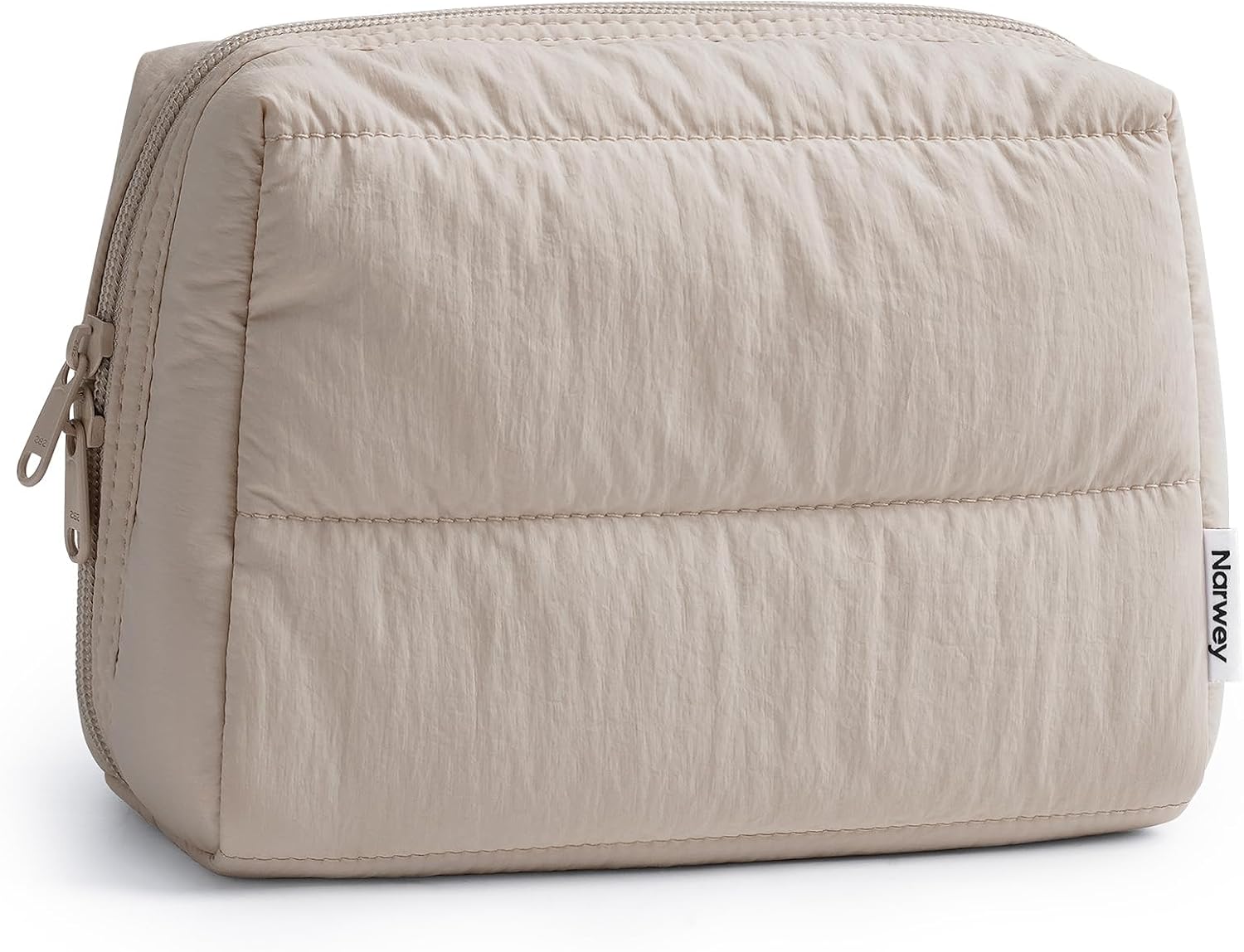 Narwey Puffy Makeup Bag Travel Toiletry Bag, Quilted Cosmetic Bag for women
