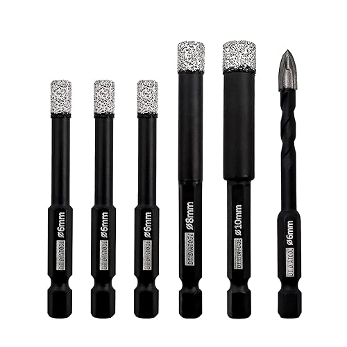 DT-DIATOOL Juego de brocas de diamante para taladro de 14 pulgadas, 516 pulgadas, 38 pulgadas, para perforación en seco, porcelana de cerámica de