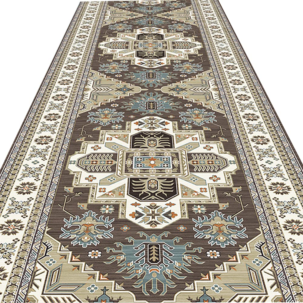 Tapis de couloir vintage et tapis de passage antidérapant lavable 100x160 cm