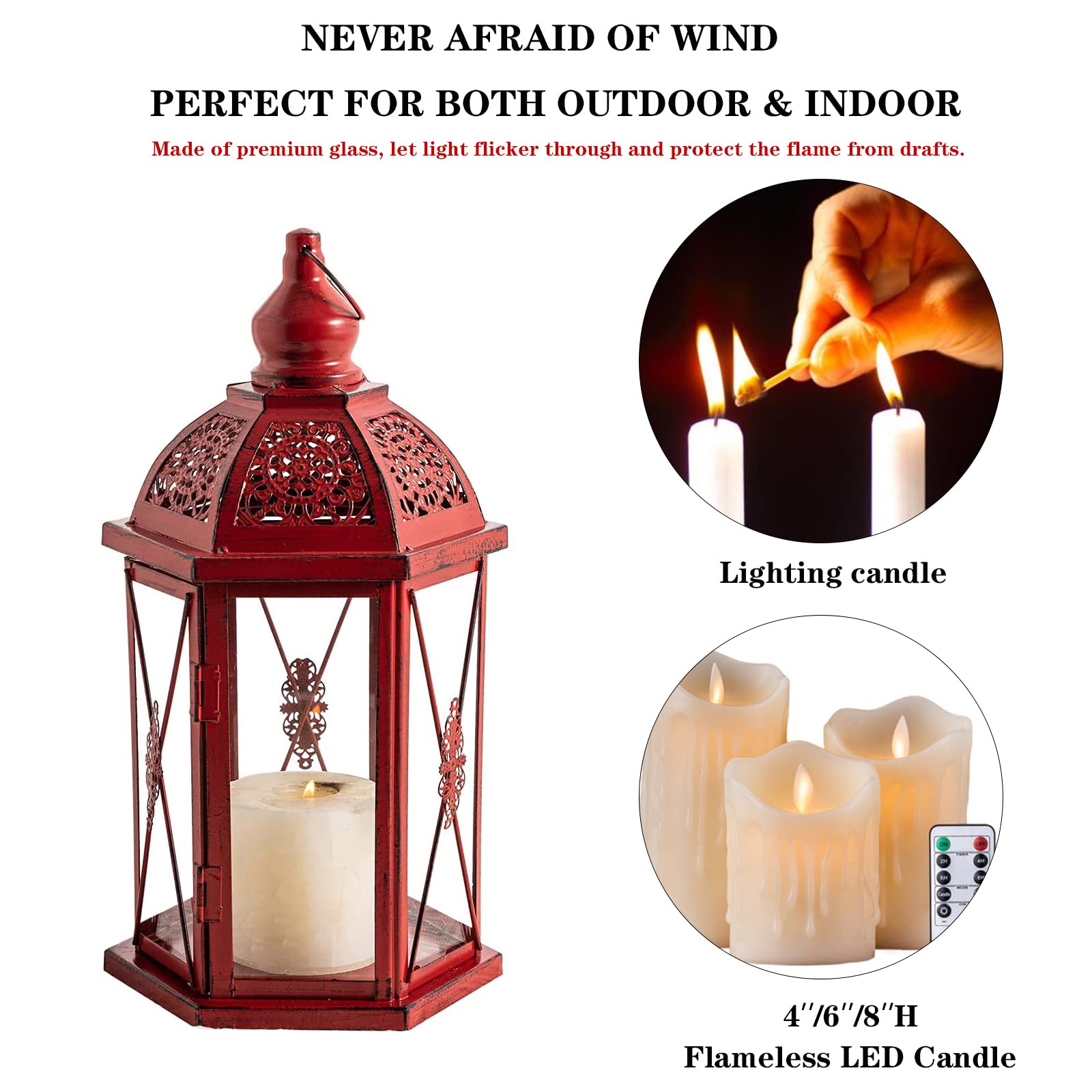 DECORKEY Farol Vintage Decorativo Para Interiores Y Exteriores
