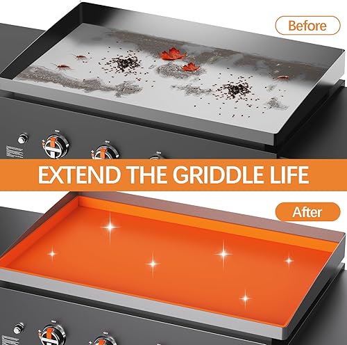 Miniatura 4 de Alfombrilla de silicona para parrilla Blackstone de 22 pulgadas, alfombrilla protectora de silicona de grado alimenticio, accesorios de parrilla