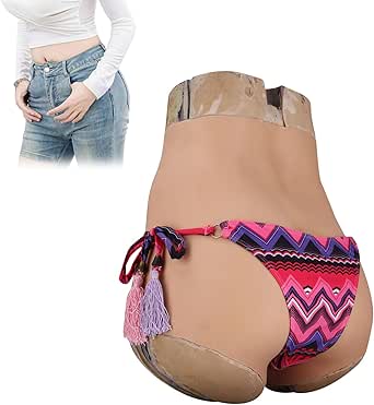 Adima Culotte en Silicone à Entrejambe Ouvert Faux Cul Short Hanches Enhancer Shaper Control Panty pour transgenre travesti Cosplay,Marron,Basics