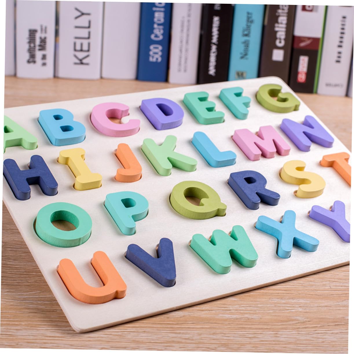 Beaupretty Puzzle Educativo in Legno Set 4 Pezzi Numeri e Lettere per Ragazzo Ragazza Gioco di Riconoscimento e Apprendimento Precoce