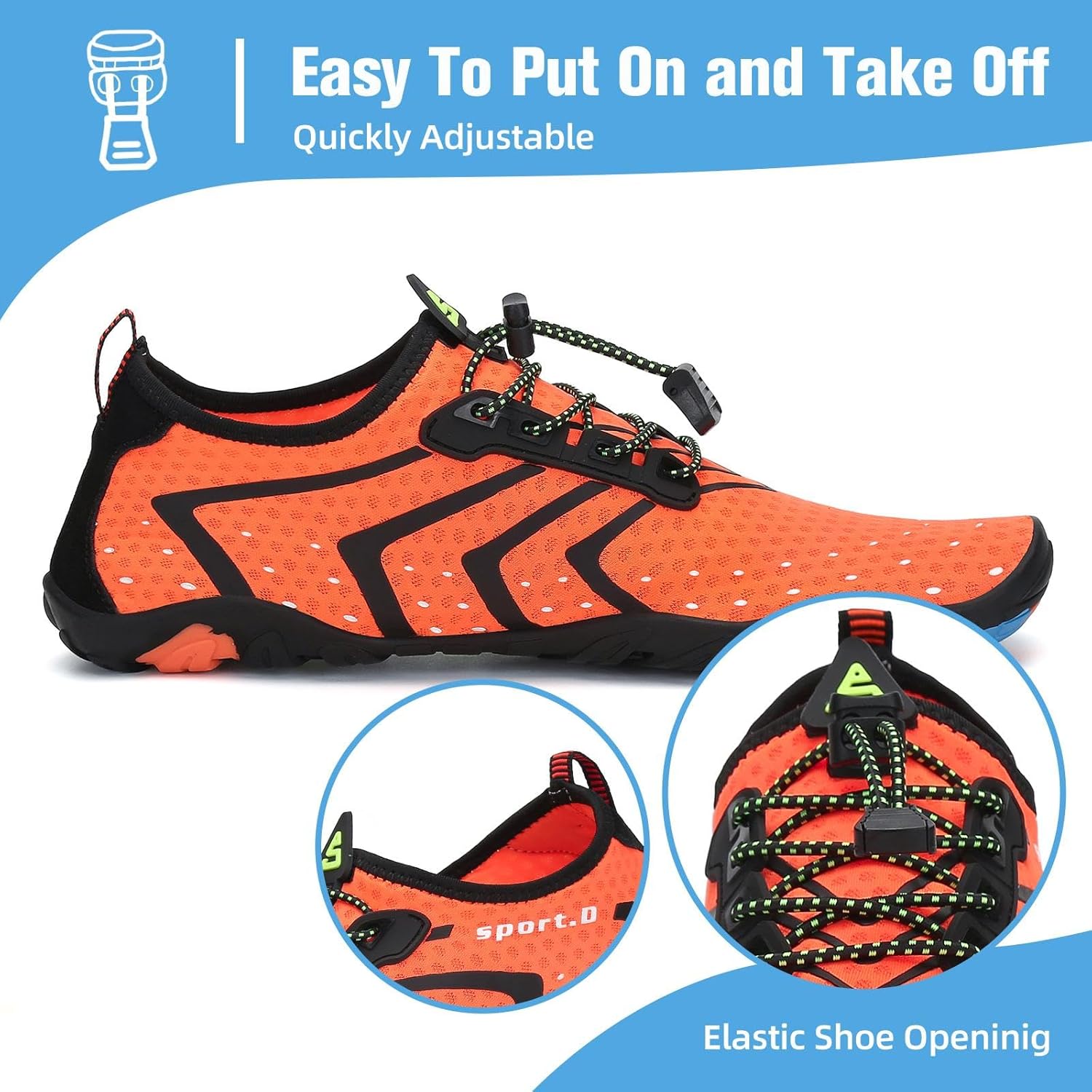 Mishansha Water Shoes for Women Men Barefoot Beach Shoe Quick Dry Aqua Swim Socks for Surfing Yoga Size 4.5-15 Women/3-13.5 Men - Image 6