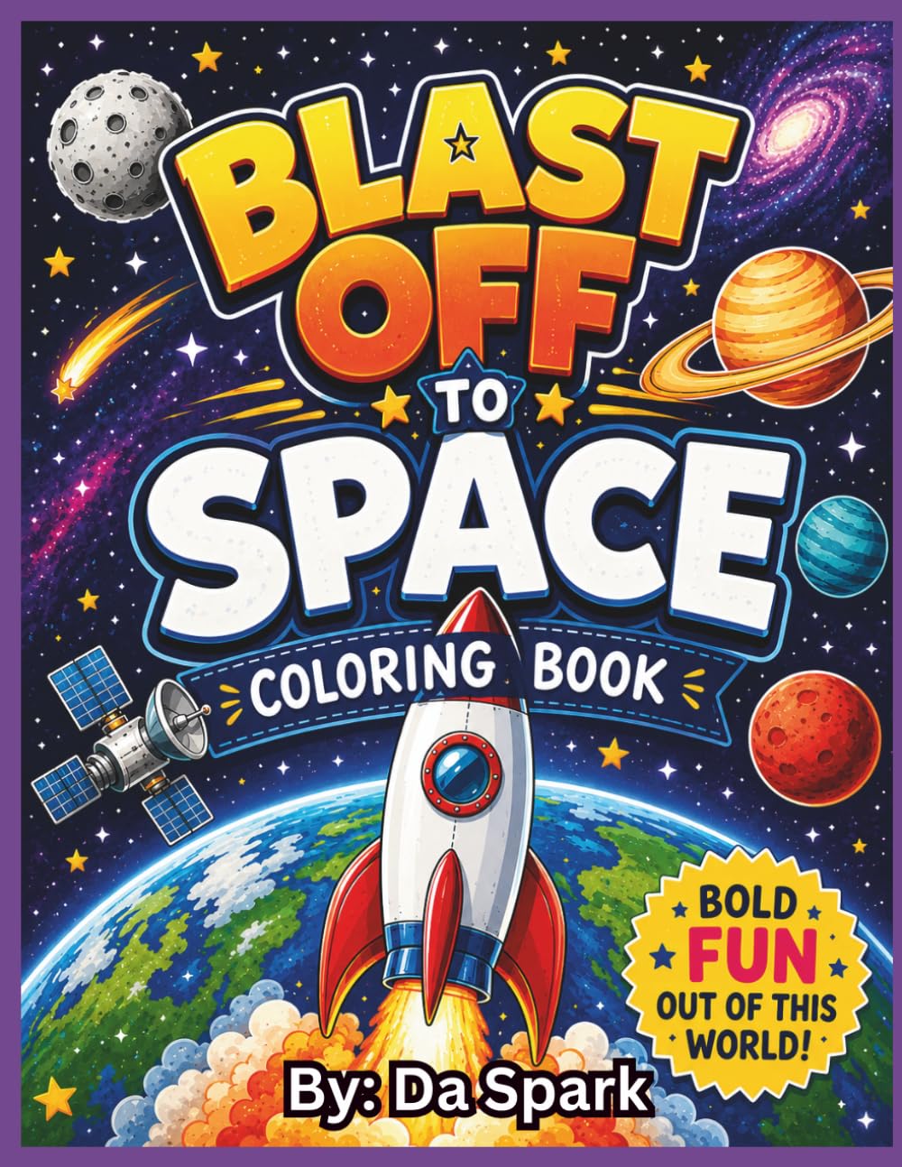 Blast Off to Space Coloring Book