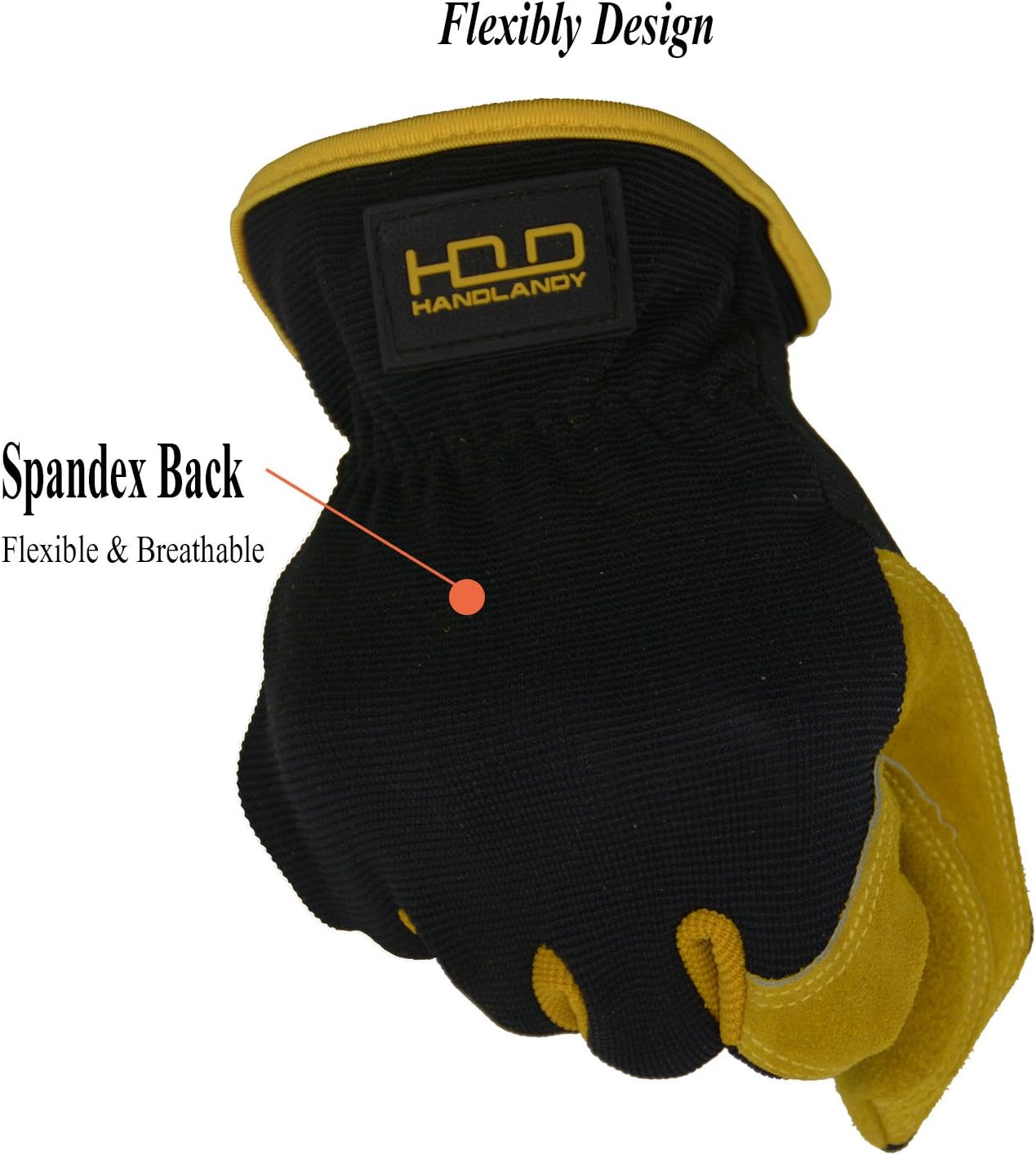 Men Leather Gardening Gloves, Utility Work Gloves for Mechanics, Construction, Driver, Dexterity Breathable Design Large : Everything Else