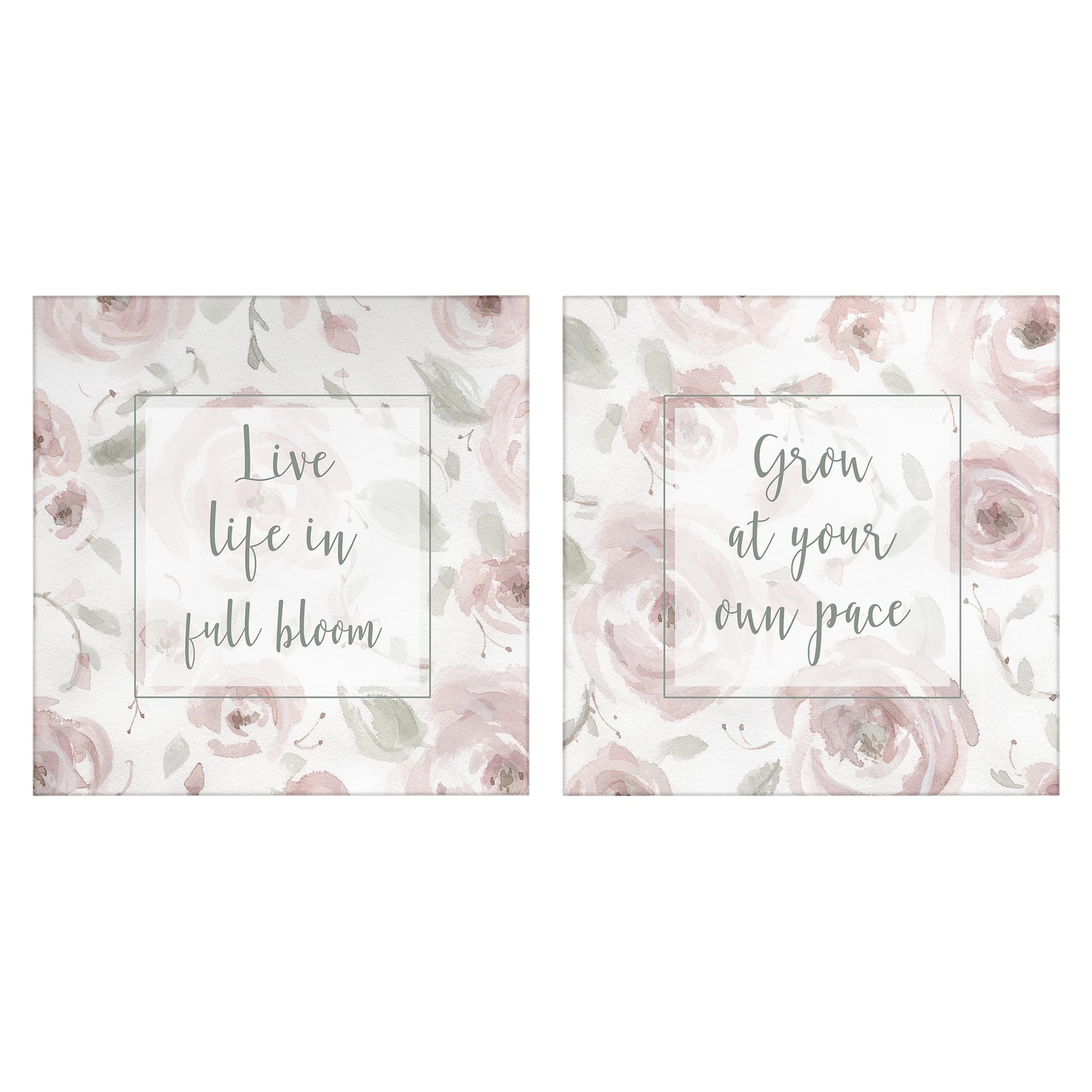 'Full Bloom at Your Pace Florals'| 2pc Canvas Art Set 2