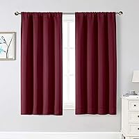 Vista 55 de Cortinas opacas para dormitorio, sala de estar, juego de 2 paneles de 54 pulgadas de largo, cortinas de oscurecimiento de habitación con aislamiento