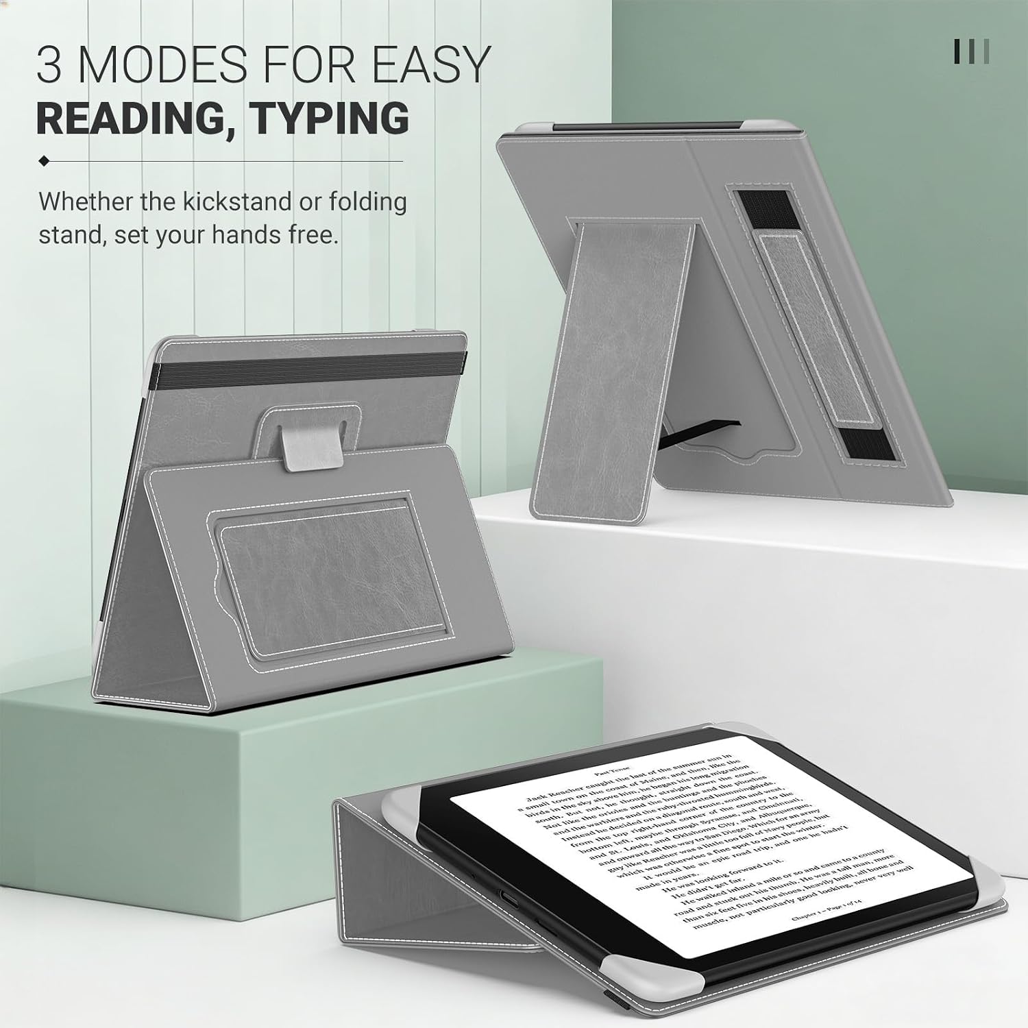 MoKo Universal Case for 6.8,7 Inch Paperwhite eReaders&Tablets, Dark Gray image 5
