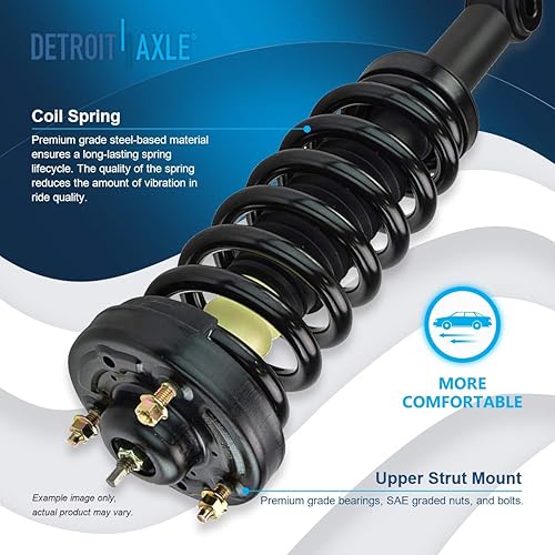 Miniatura 296 de Detroit Axle - Kit de suspensión delantera de 10 piezas para Chevy Aveo Aveo5 Pontiac G3 Wave 2 Ready Struts Assembly 2 Enlaces de barra