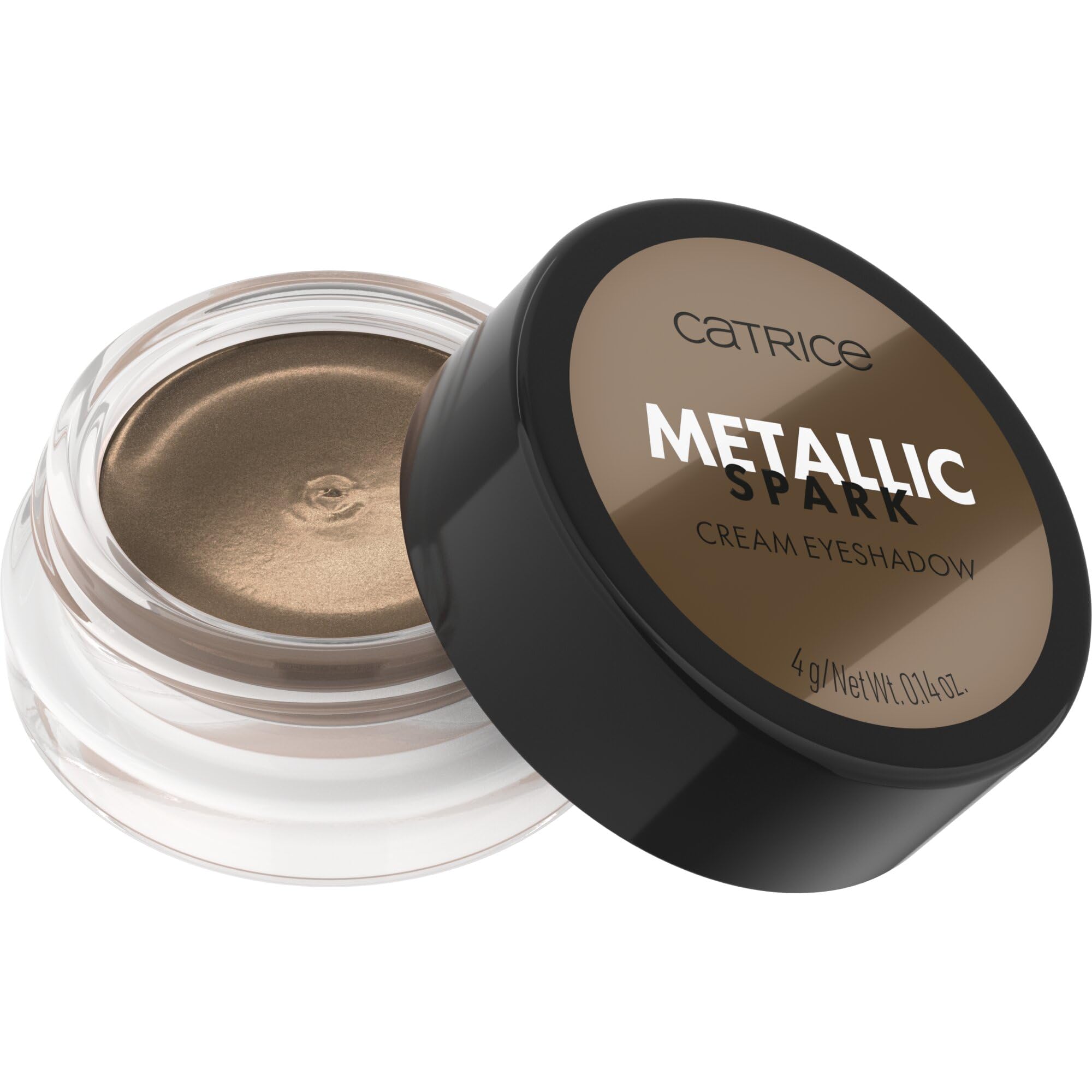 Catrice Metallic Spark Cream Eyeshadow, Lidschatten, Nr. 020, Braun, langanhaltend, Expressergebnis, hochpigmentiert, vegan, ohne Mikroplastikpartikel, Nanopartikel frei, ohne Parfüm, 1er Pack (4g)