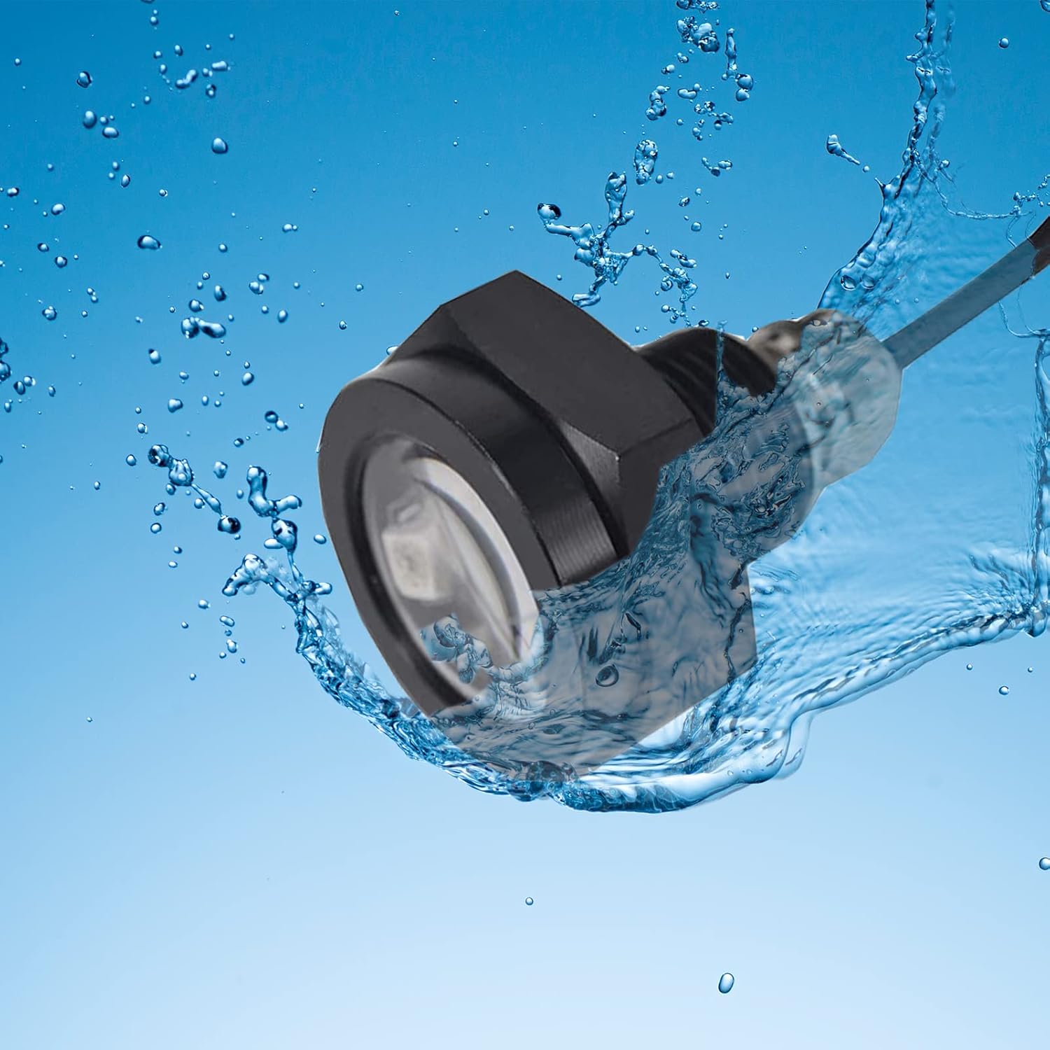 RGB LED Boat Drain Plug Light,1/2" NPT Multi-Color Waterproof Stern Plug Lighting with IR Remote/APP Control,for Boat Yacht Kayat Night Fishing(2 Packs)