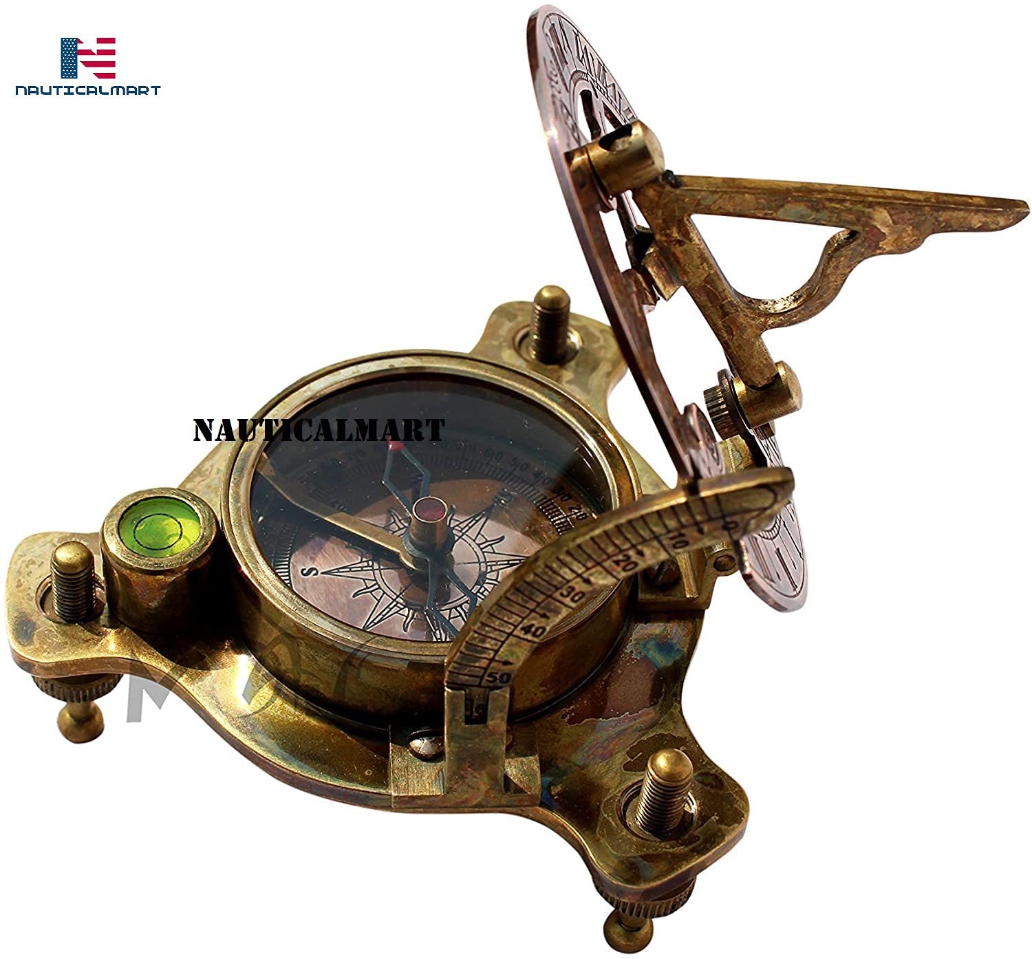 Amazon.co.jp: Captain's Brass 日時計コンパス マリンコンパス 航海