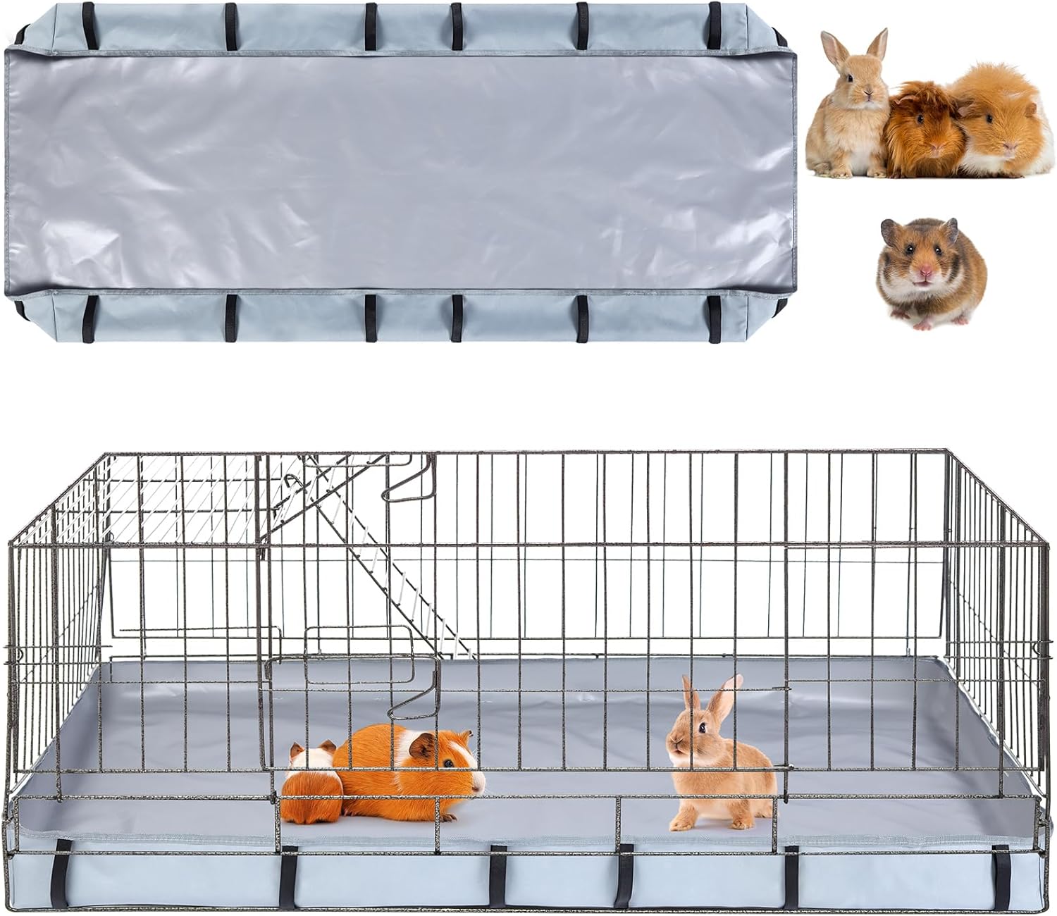 BBTO 2 Piece Guinea Pig Cage Bottom Tarp for C&C Cage