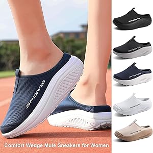 Donna Pianta Larga Scarpe Da Ginnastica Da Donna, Senza Schienale