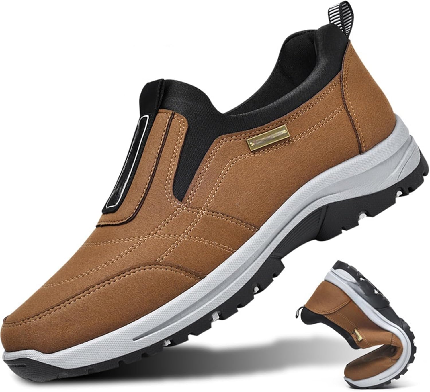 Outdoor Hiking Shoes,Men's and Women's Styles Wear-resistants Waterproof and Non-Slips Lightweight Hiking Shoes Suitable for Off-Road Travel(Brown,6.5US)