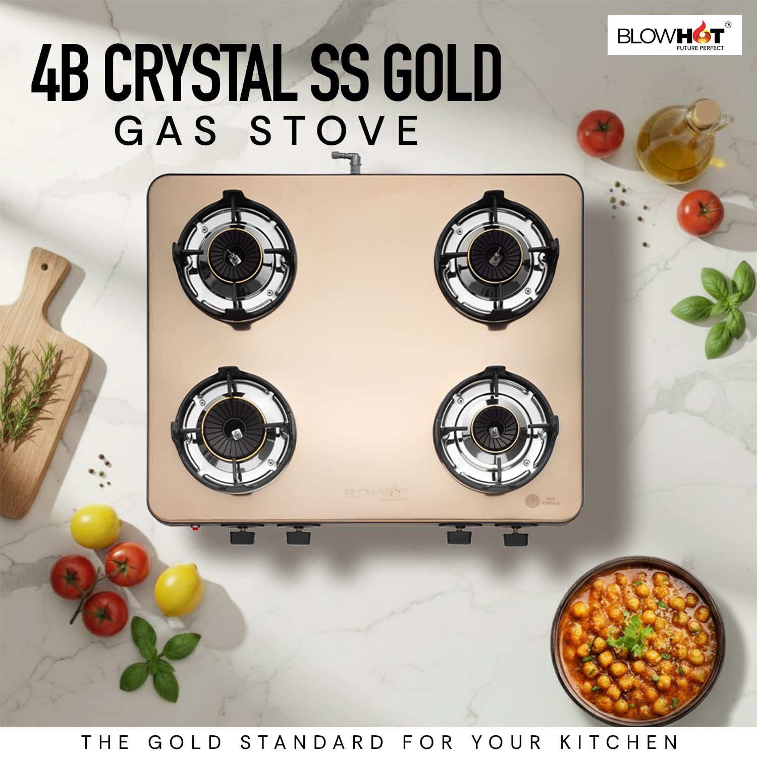 BLOWHOT Crystal 4 Burner Gas Stove - Auto Ignition -2 BLOWHOT Crystal 4 Burner Gas Stove - Auto Ignition -2