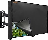 Vista 14 de Cubierta para TV al aire libre de 43 pulgadas, IC ICLOVER 600D Protector de TV resistente de 4 estaciones, impermeable con cremallera, solapa