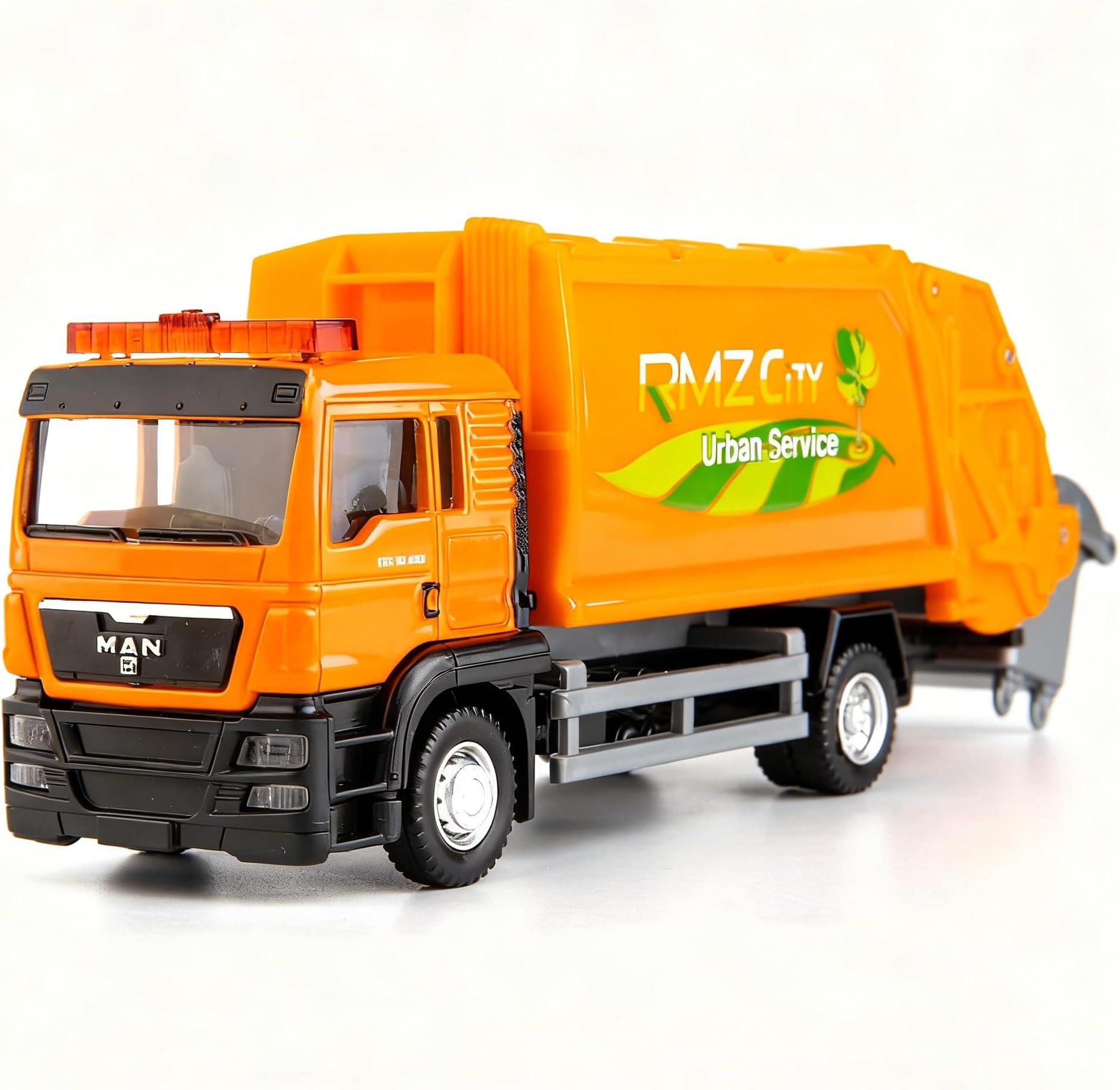 BDTCTK Compatible for Man Garbage Truck Car Model Toy Cars, Zinc Alloy Die-Cast Vehicles Kid Toys for Boy Girl Gift