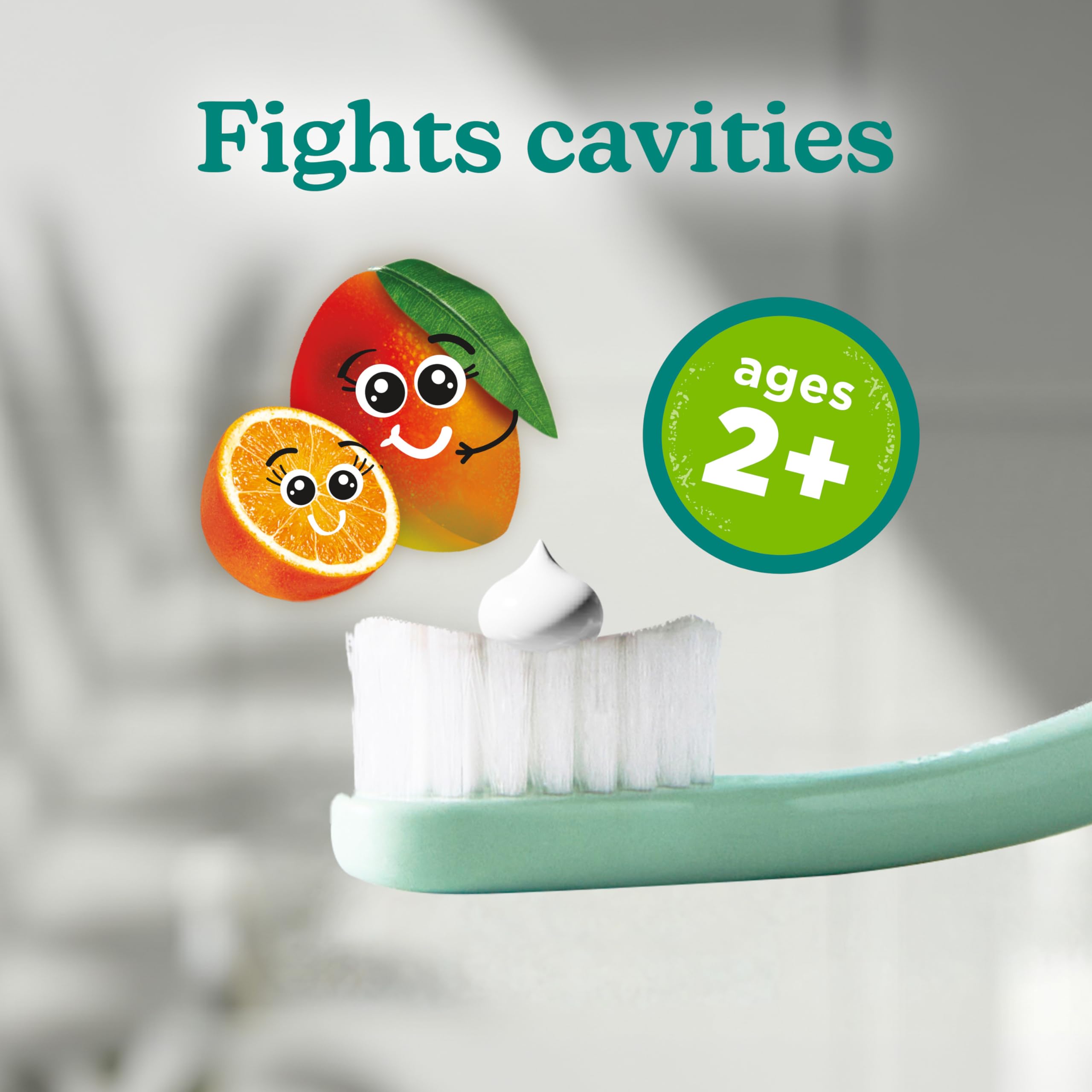 Tom's of Maine Natural Kids Fluoride Toothpaste, Orange Mango, 3Pk, 5.1 oz view 3