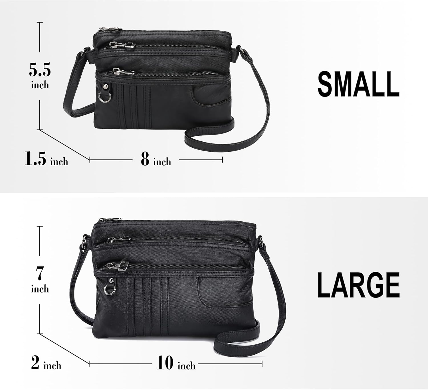 MINICAT Multiple Pockets Small Crossbody Purse Cell Phone Purse Shoulder Bags for Women Cross Body Bag for Woman - Image 5