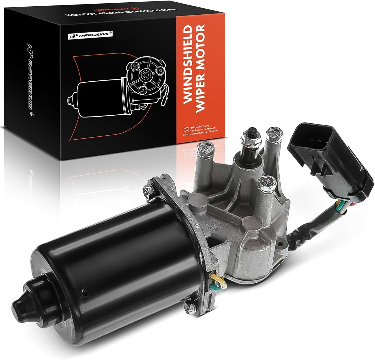 A-Premium Front Windshield Wiper Motor Compatible with Jeep XJ Series Cherokee 2000-2001, Sport Utility, 6-Pin, Replace# 55155297AB, 55155300AB