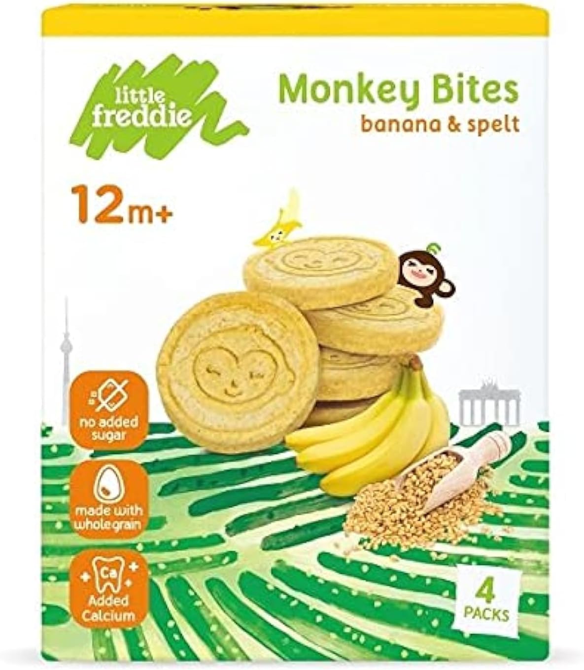 Little Freddie Organic Banana Biscuits - 12+ Months Baby Food & Snacks