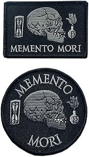 Memento Mori Embroidered Patch [2PC Bundle Hook Fastener-MM6,7]