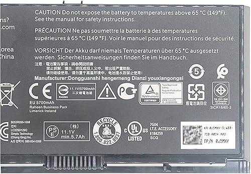Miniatura 3 de FV993 PG6RC R7PND T3NT1 N71FM Batería de repuesto para laptop Dell Precision M4600 M4700 M6600 M6700 M4800 M6800 Series (11.1V 65Wh)