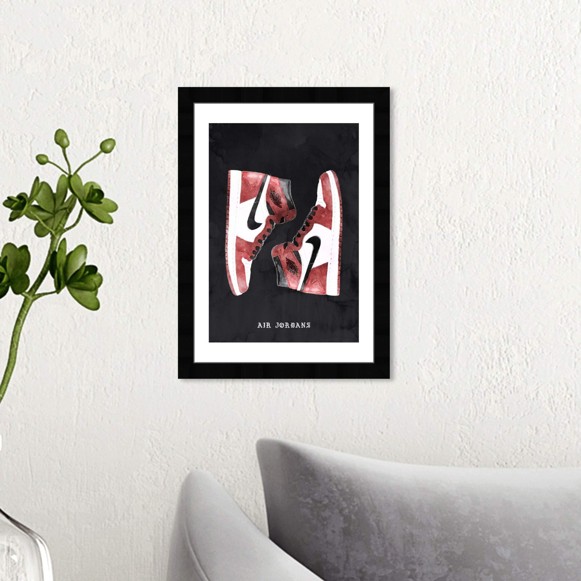 Jordan Jumpman Art Black and Red Wall Decor Michael Jordan Jumpman Wall - Etsy main image 4