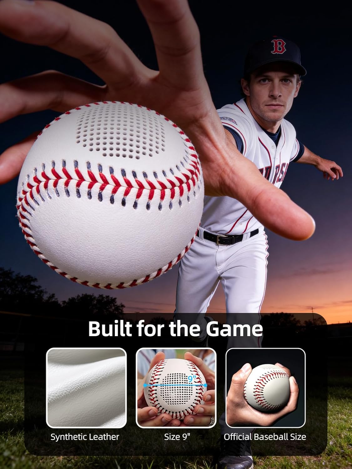 Light Up & Glow-in-The-Dark Baseball with Bluetooth Speaker, Sports Gifts for Baseball Fans, Boys 8-12, Teens & Adults, Unique Accessories