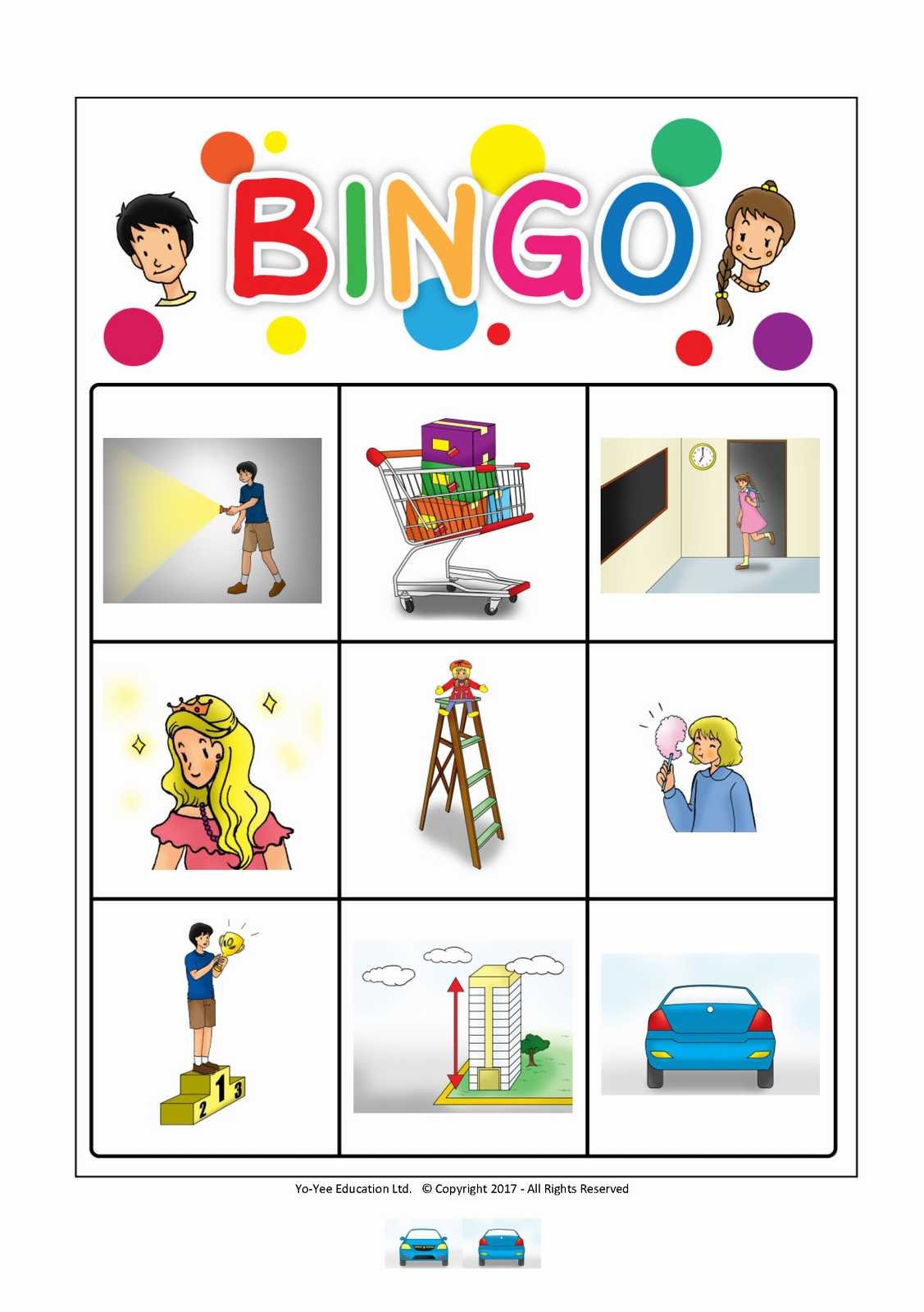 French Adjectives Flashcards With Bingo Game - 20 Cards For Language Learning