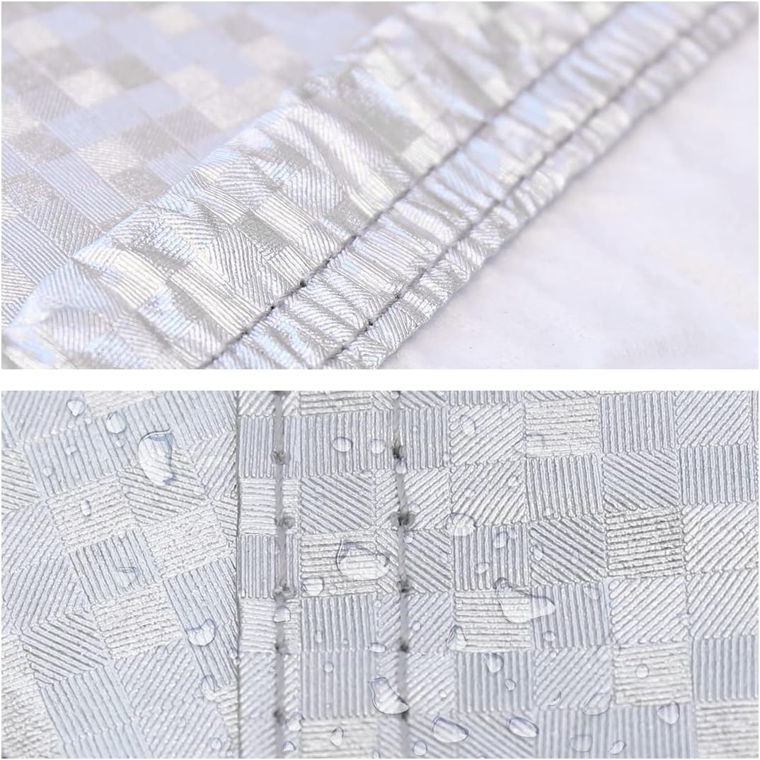 uxcell 3XXL+ Silver Tone Soft Aluminum Car Cover Outdoor Weather Waterproof Breathable Rain Snow Heat Resistant 570 x 190 x 160cm