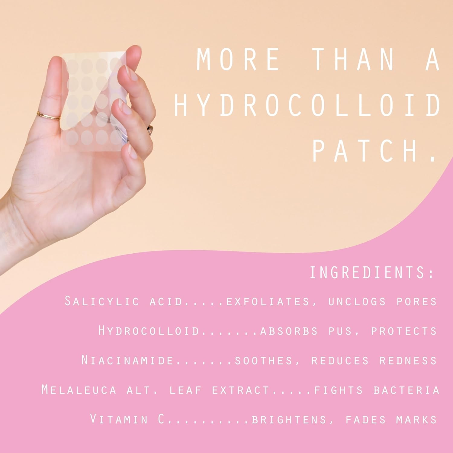 Pixie Hydrocolloid Pimple Patches for Face - Invisible Blemish Patches with Salicylic Acid, Vitamin C, Tea Tree Oil & Niacinamide - Ultra-Thin Cosmetic Spot Patches (8, 10, 12mm, 76 count)
