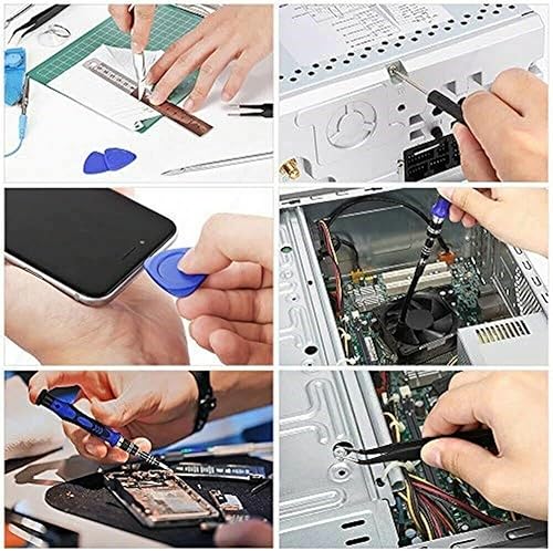 Miniatura 5 de Juego de destornilladores de precisión 80 en 1 con kit de controlador magnético, kit de herramientas de reparación electrónica profesional con bolsa