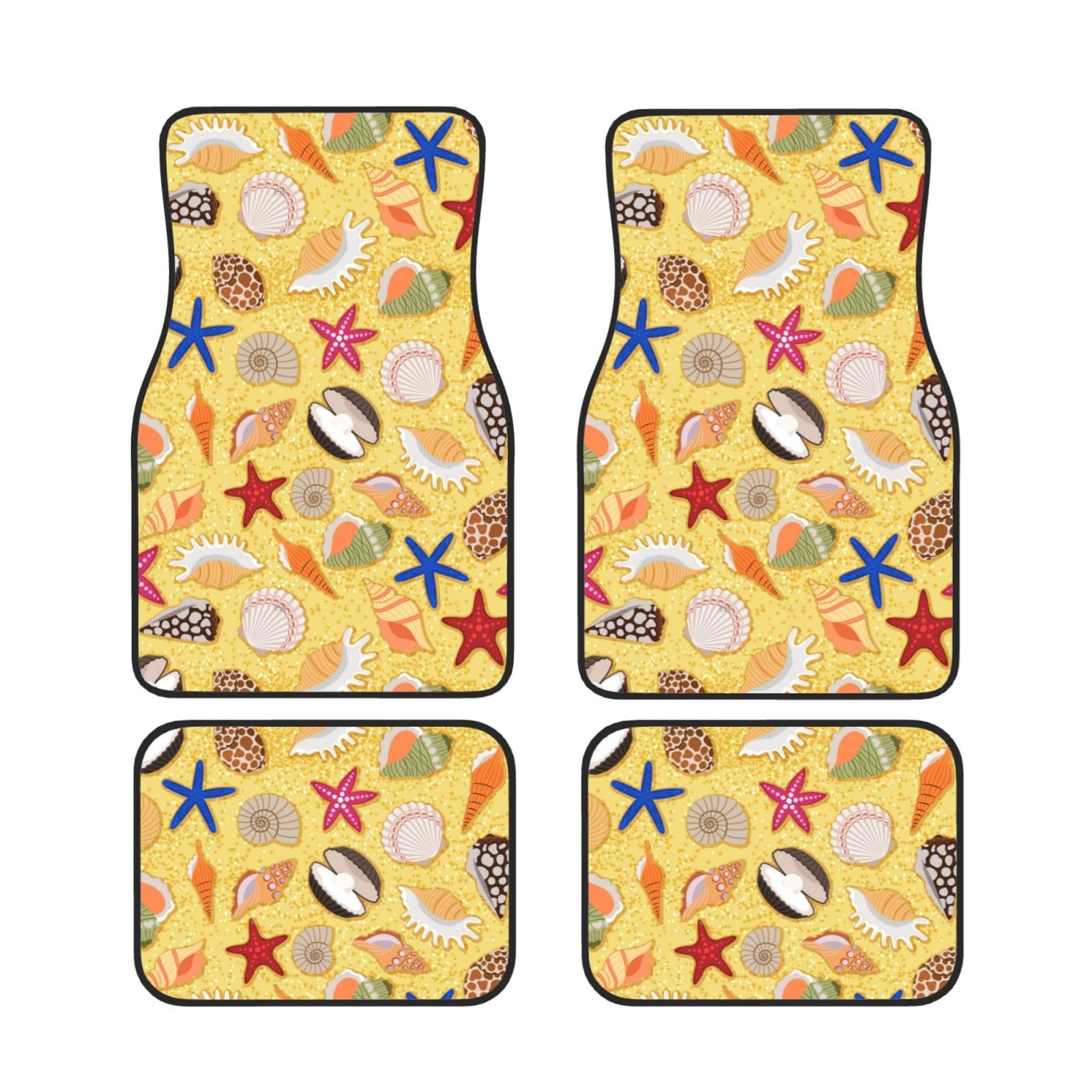 Alfombrillas de neopreno para coche con acabado premium antideslizante estampado conchas 7