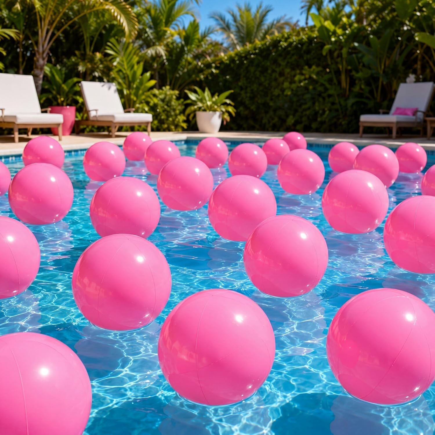 Yinder 24 Pieces Confetti Inflatable Pool Floating Balls for Birthday Donuts Theme Party Colorful Sequin Glitter Beach Pool Balls, Vinyl Floating for Summer Swimming Party, 6 Inch