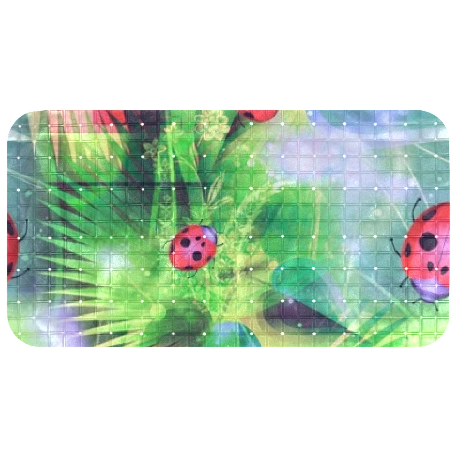 Tapis de bain bébé antidérapant Bennigiry pour baignoire enfant motif coccinelle