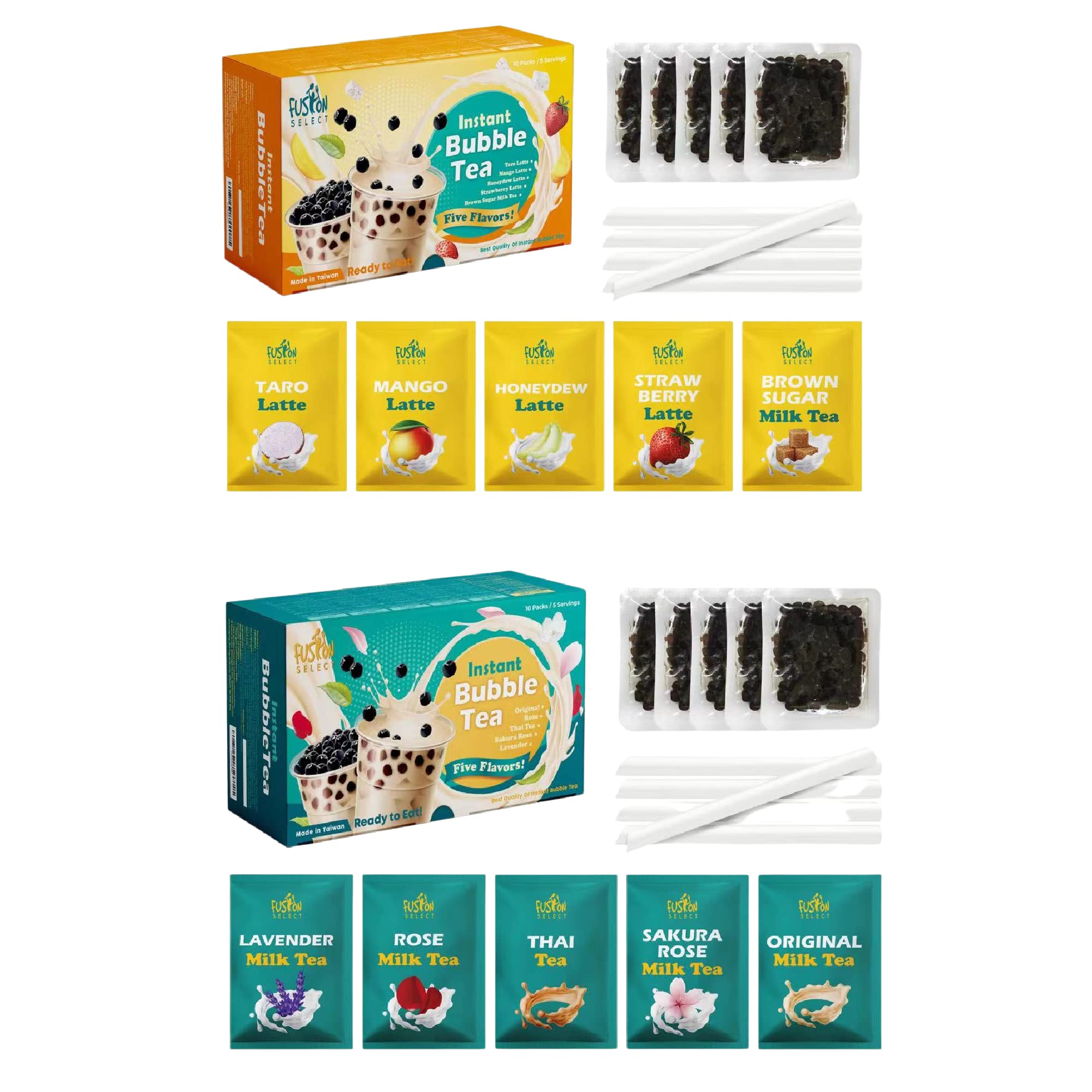 Buy Fusion Select Authentic Bubble Tea Kit Extra Rich (5 Packs) Bubble