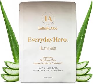 InfiniteAloe Máscara facial de fibra de bioce...