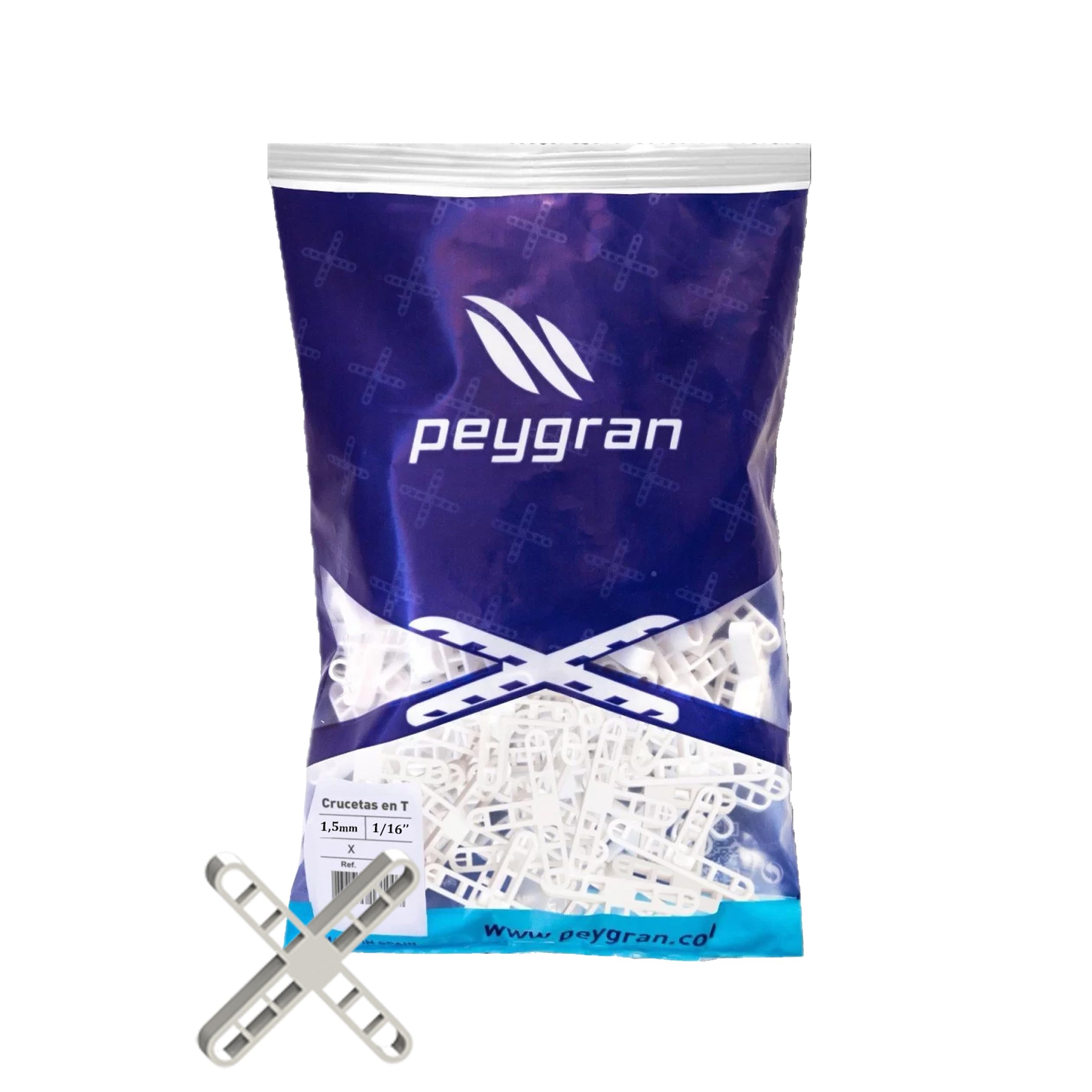 Peygran Tile Spacers Tiles Leveler Spacers Replaceable Tile Levelers Wall Floor 1.5mm 1/16" Cross Spacers for Ceramic Tile and Stone Installation (