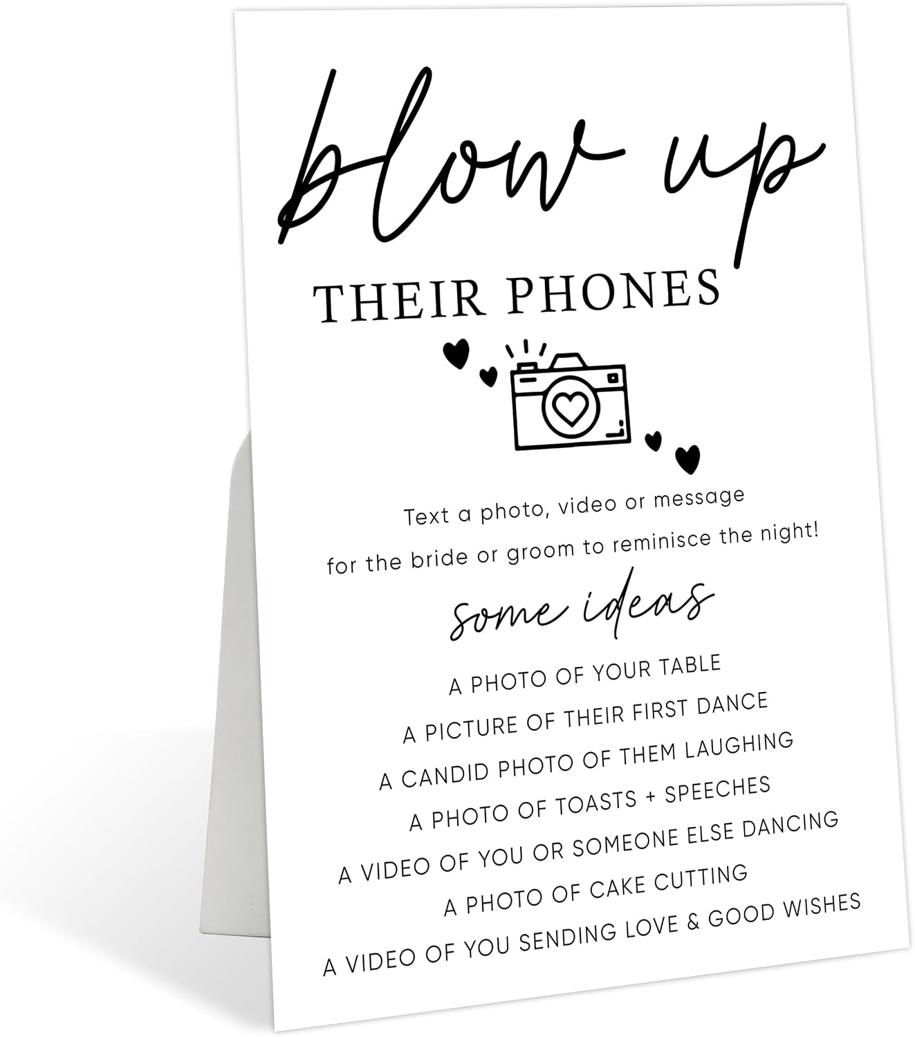 Minimalist Blow Up Their Phones Sign for Bridal Shower Desk Decor, Wedding Accessories For Reception Decor, Wedding Signs for Ceremony, Event Party Favor Supplies, Marriage Parties Anniversaries, 36