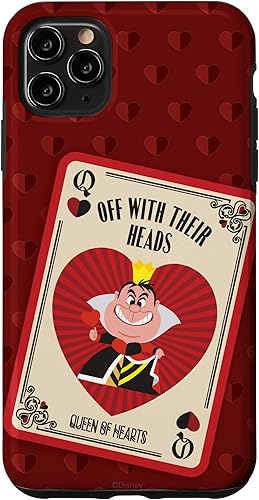 Carcasa para iPhone 11 Pro Max Disney Villanos La Reina de Corazones con sus Cabezas, color rojo